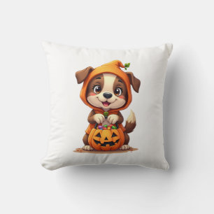 Trick or Treat Dog � Cute Halloween Puppy Shirt Cushion