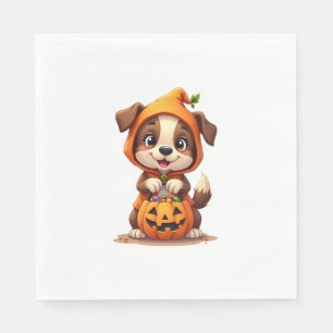 Trick or Treat Dog – Cute Halloween Puppy Shirt Napkin