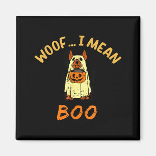 Trick Or Treat Dog Ghost Costume Halloween Dog Magnet
