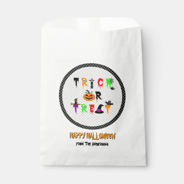 Trick or Treat Favour Bags (Front)