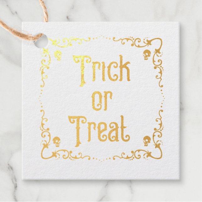 Trick or Treat Favour Tags (Front)