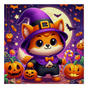 Trick or Treat Fox Poster