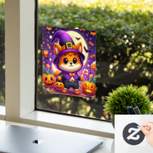 Trick or Treat Fox Window Cling