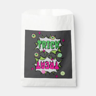 ‘Trick or Treat’ Fun Funny Funky Halloween Pop Art Favour Bags