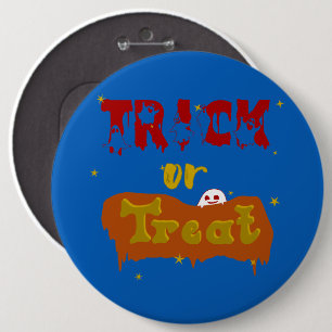 Trick or Treat Funny Boo Halloween Button