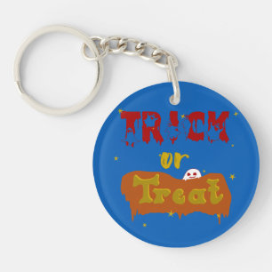 Trick or Treat Funny Boo Halloween Key Ring