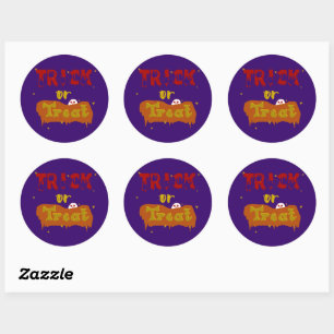 Trick or Treat Funny Boo Halloween Sticker
