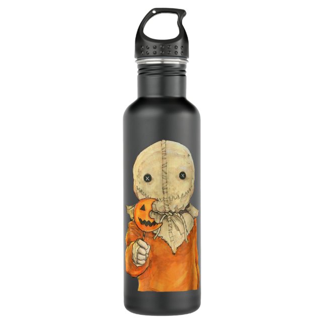 Trick or Treat Funny Cute Sam Halloween 2022 Costu 710 Ml Water Bottle (Front)