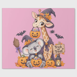 Trick or Treat Funny Halloween Design Wrapping Paper