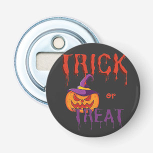 Trick or Treat Funny Halloween Pumpkin Bottle Opener