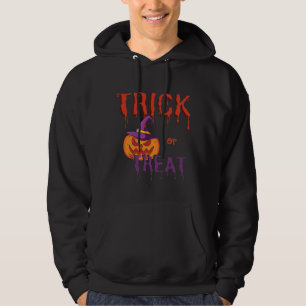 Trick or Treat Funny Halloween Pumpkin Hoodie