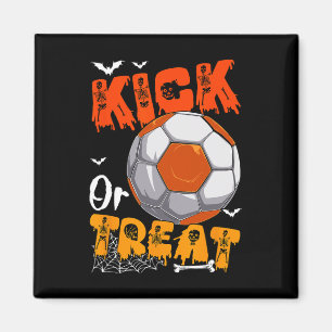 Trick Or Treat Funny Joke Kick Halloween Playing S Magnet