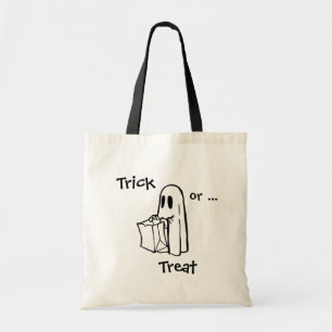Trick or Treat Ghost Canvas Tote Bag