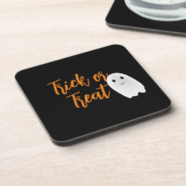Trick or Treat Ghost Halloween Coaster