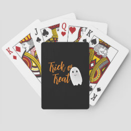 Trick or Treat Ghost Halloween Playing Cards