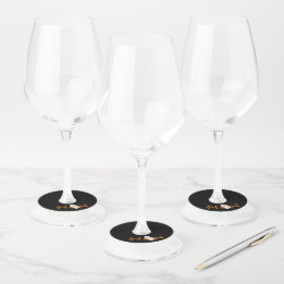 Trick or Treat Ghost Halloween Wine Glass Tag