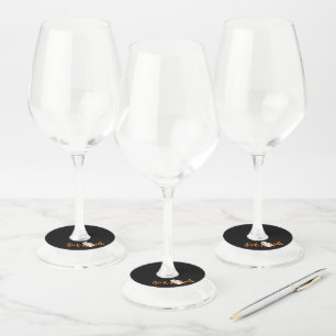 Trick or Treat Ghost Halloween Wine Glass Tag