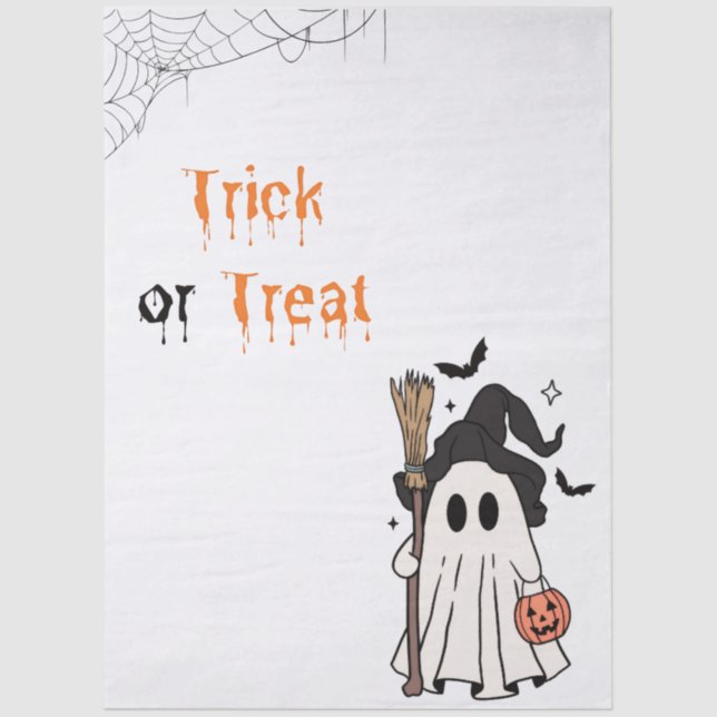 Trick or Treat Ghost Tissue Paper (Front)