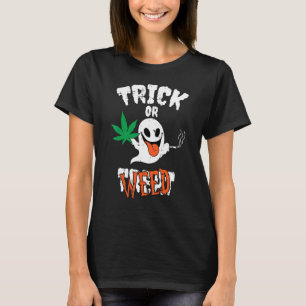 Trick Or Treat Ghost Weed Joint Costume Easy Hallo T-Shirt