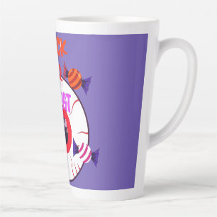 Trick Or Treat - Giant Eyeball And Halloween Candy Latte Mug