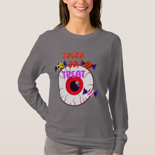 Trick Or Treat - Giant Eyeball And Halloween Candy T-Shirt