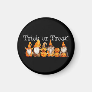 Trick or Treat Gnomes Button Magnet