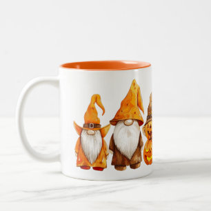 Trick or Treat Gnomes Two-Tone Coffee Mug