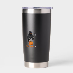 Trick or Treat Grim Reaper Pumpkin Halloween Mug - Insulated Tumbler