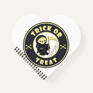 Trick or treat Grim Reaper starbucks Halloween Notebook