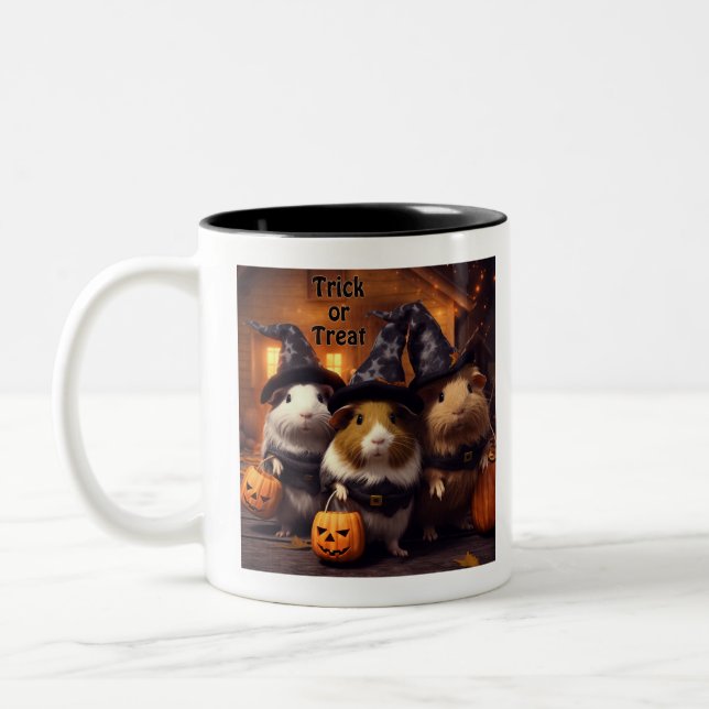 Trick or Treat Guinea Pig Coffee Mug (Left)