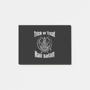 Trick or Treat Hail Satan Pentagram Goat Post-it Notes
