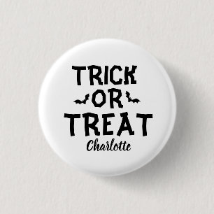 Trick Or Treat Halloween 3 Cm Round Badge