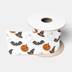 Trick-or-Treat Halloween Bat Pumpkin Ghost Witch Satin Ribbon