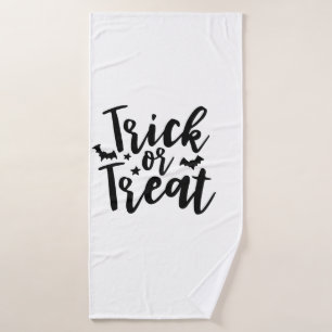 Trick or Treat Halloween Bats Bath Towel