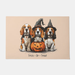 Trick Or Treat Halloween Beagle Dogs Doormat