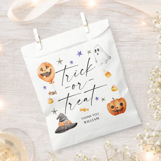 Trick or Treat Halloween Birthday Favour Bags (Clipped)