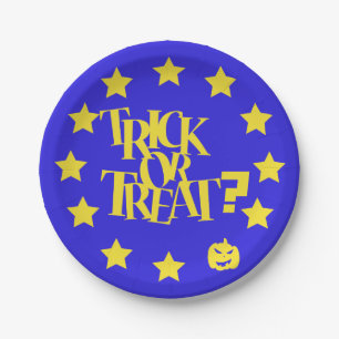 Trick or Treat Halloween Brexit Paper Plate