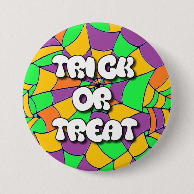 Trick or Treat Halloween Button (Front)