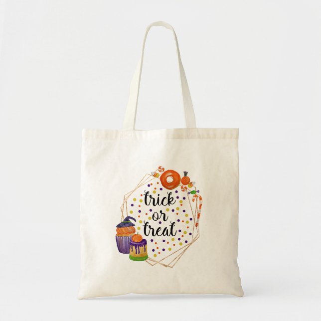 trick or treat Halloween candies Tote Bag (Front)
