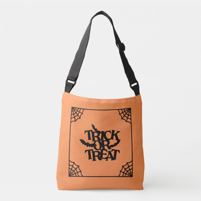 Trick or Treat Halloween Candy Crossbody Bag Tote (Front)