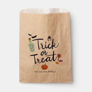 Trick or Treat Halloween Candy Favour Bags