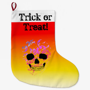 Trick or Treat Halloween candy loot bag Large Christmas Stocking
