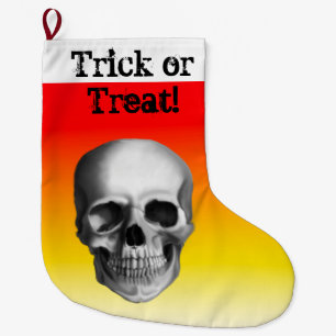 Trick or Treat Halloween candy loot bag Large Christmas Stocking