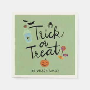 Trick or Treat Halloween Candy Napkin