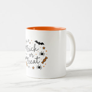 Trick Or Treat Halloween Candy Two-Tone Coffee Mug