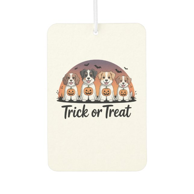 Trick or Treat Halloween Car Air Freshener (Front)