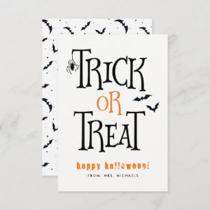 Trick or Treat Halloween Cards
