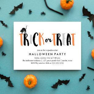Trick or Treat Halloween Celebration Invitation