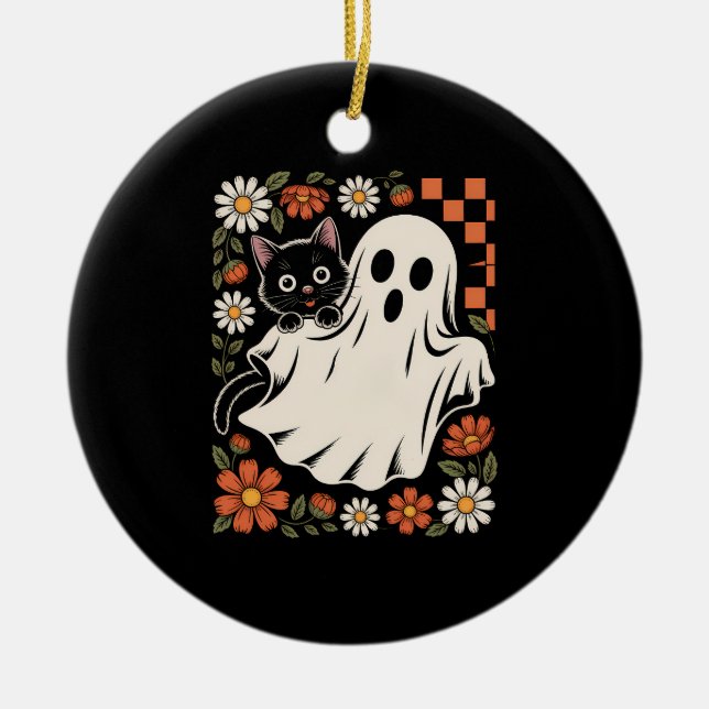 Trick or Treat Halloween Ceramic Tree Decoration (Front)