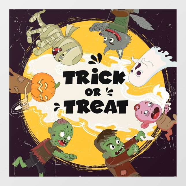 Trick or Treat Halloween Characters  Window Cling (Sheet)